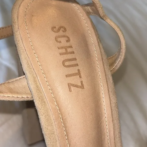 SCHUTZ Tan Platform Sandals High Heel