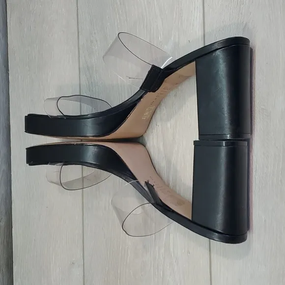 SCHUTZ Womens Ariella Block Heels Leather sandals shoes sz 9.5B
