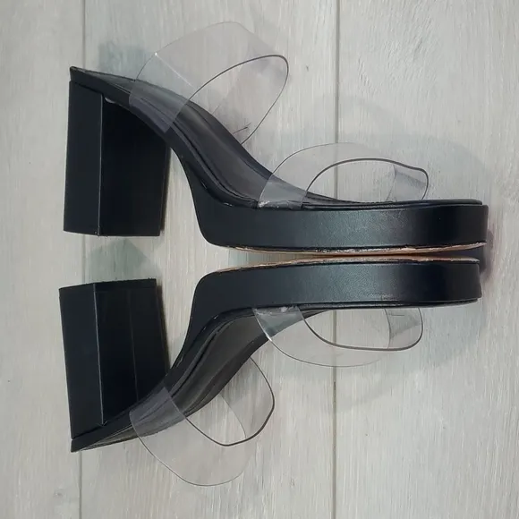 SCHUTZ Womens Ariella Block Heels Leather sandals shoes sz 9.5B