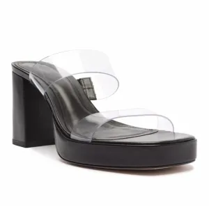 SCHUTZ Womens Ariella Block Heels Leather sandals shoes sz 9.5B