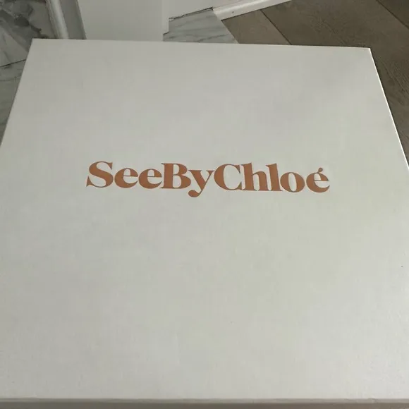 See by Chloé Women's Mallory Block-Heel Leather Combat Boots Size 39