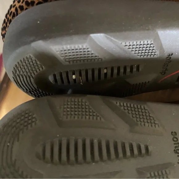 Sesto Meucci ItalyGeneva Embossed Cheetah Print Leather Slip On Cognac Shoes 7