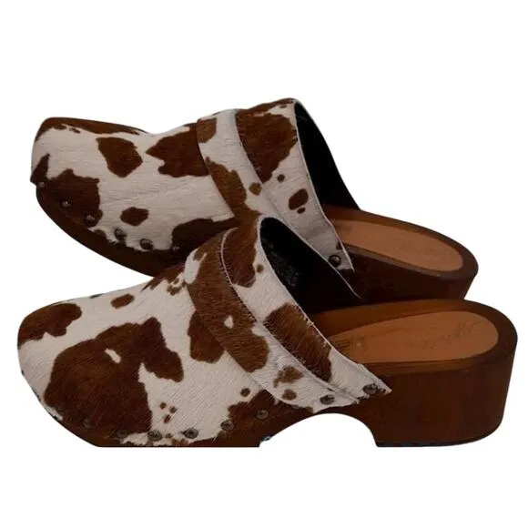 Seychelles Loud &amp; Clear Cowhide Women's Clog Shoes Size 6