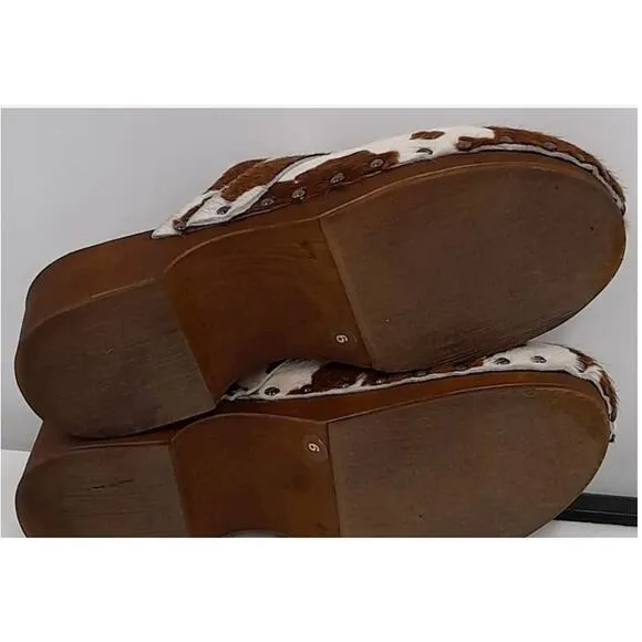 Seychelles Loud &amp; Clear Cowhide Women's Clog Shoes Size 6