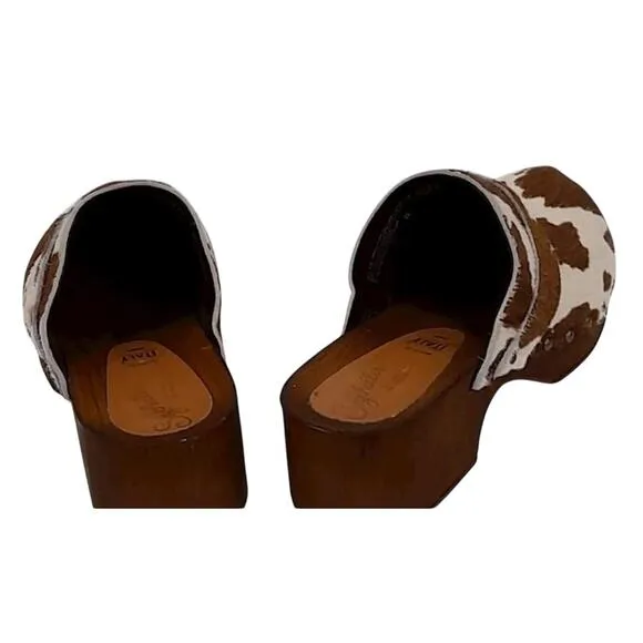 Seychelles Loud &amp; Clear Cowhide Women's Clog Shoes Size 6