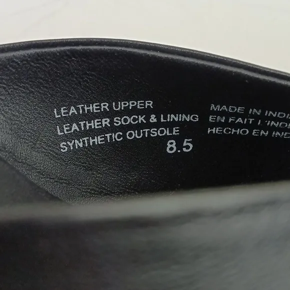 Seychelles Rumor Has It Black Slingback Point Toe Leather Heels sz 8.5