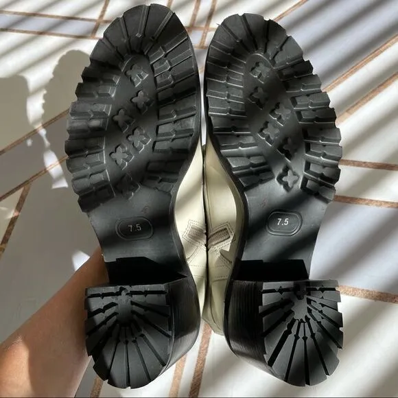 SEYCHELLES Irresistible Combat Boot Off-White and Black