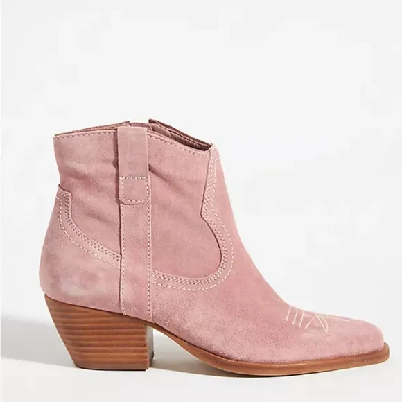 Silma Rose Suede Leather Ankle Booties