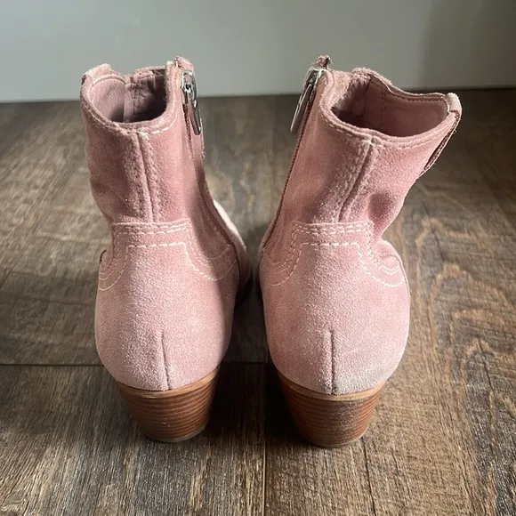 Silma Rose Suede Leather Ankle Booties