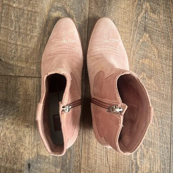 Silma Rose Suede Leather Ankle Booties