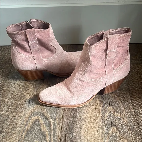 Silma Rose Suede Leather Ankle Booties