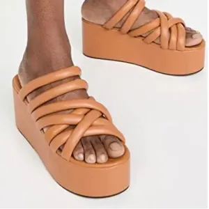 Simon Miller Vegan Maze Platform Sandals Caramel 40