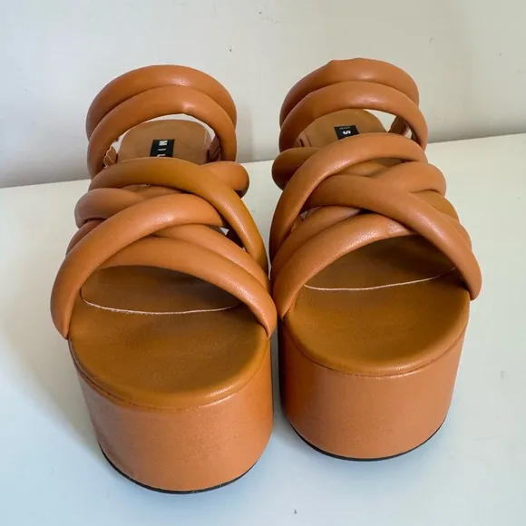 Simon Miller Vegan Maze Platform Sandals Caramel 40