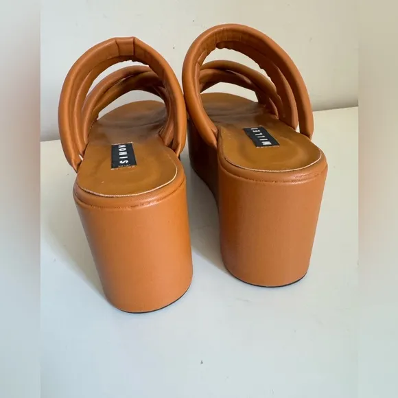 Simon Miller Vegan Maze Platform Sandals Caramel 40