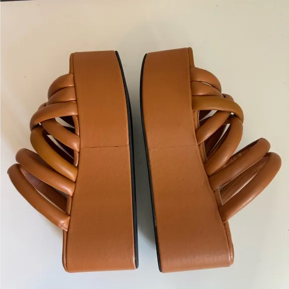 Simon Miller Vegan Maze Platform Sandals Caramel 40