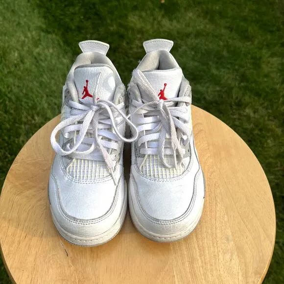 Size 1 - Nike Air Jordan 4 Retro PS White Oreo Men's Shoes - Ships Now