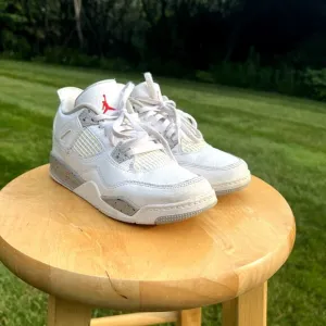Size 1 - Nike Air Jordan 4 Retro PS White Oreo Men's Shoes - Ships Now