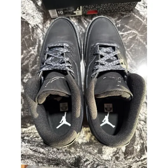 Size 10 - Air Jordan 3 Retro “Black Cat” Shoes 2025 CT8532-001 NIB