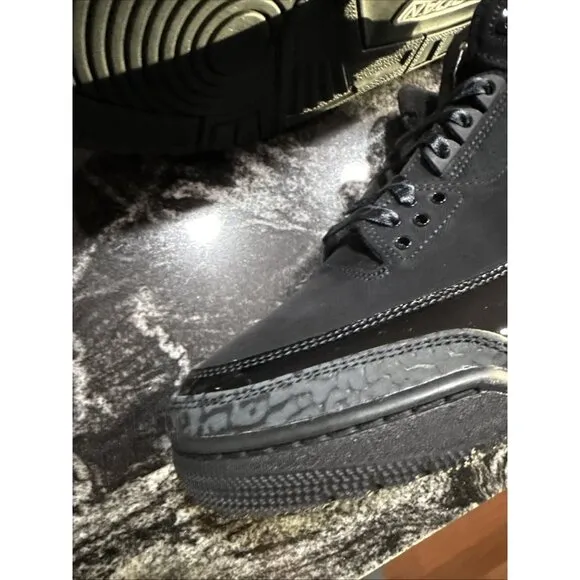 Size 10 - Air Jordan 3 Retro “Black Cat” Shoes 2025 CT8532-001 NIB