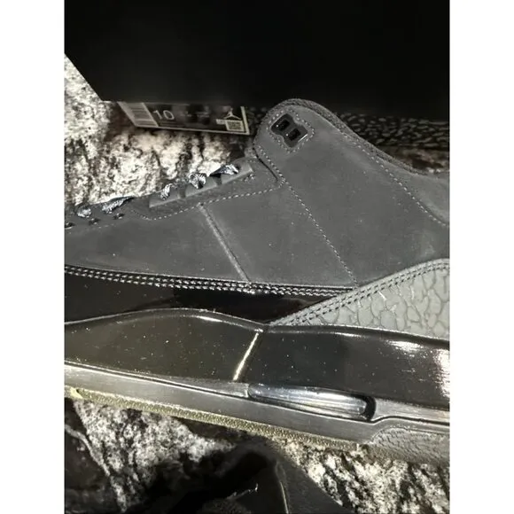 Size 10 - Air Jordan 3 Retro “Black Cat” Shoes 2025 CT8532-001 NIB