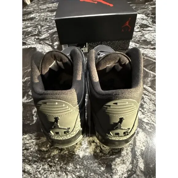 Size 10 - Air Jordan 3 Retro “Black Cat” Shoes 2025 CT8532-001 NIB