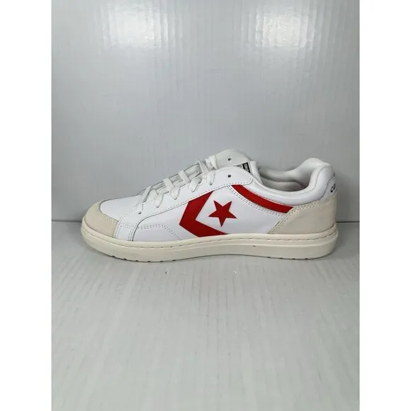 Size 10 Mens Converse Pro Blaze Classic Retro '90s White Red Egret Shoes A08645C