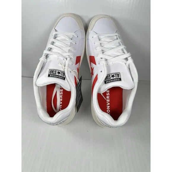 Size 10 Mens Converse Pro Blaze Classic Retro '90s White Red Egret Shoes A08645C