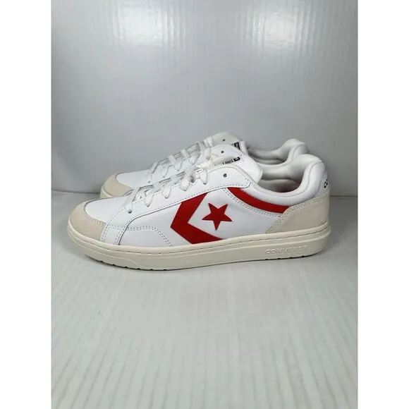 Size 10 Mens Converse Pro Blaze Classic Retro '90s White Red Egret Shoes A08645C