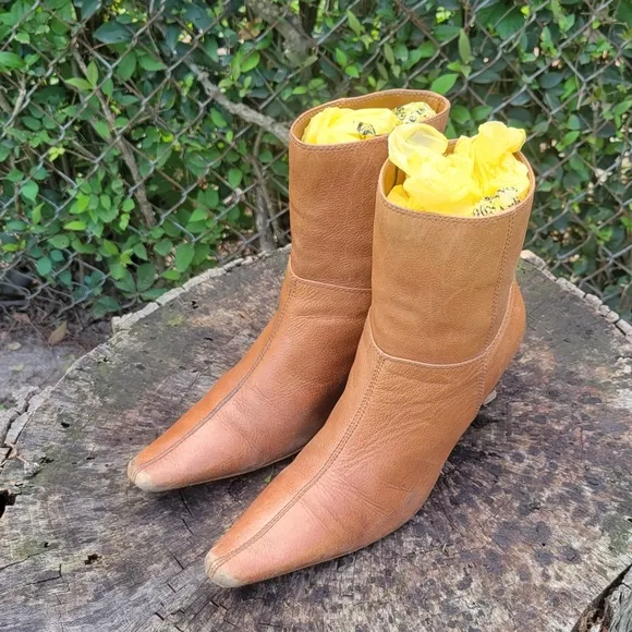 Size 10 Side Zip Point Toe Stiletto Heeled Classic Boots