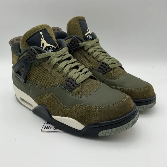 Size 10.5 - Jordan 4 SE Retro Low Craft - Olive (FB9927-200)