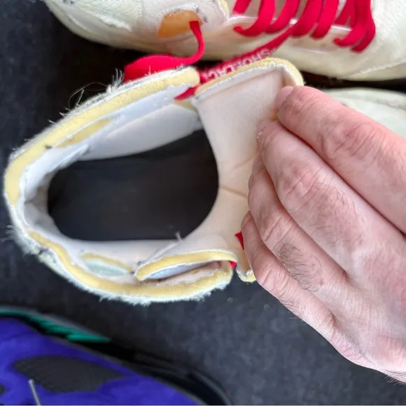 Size 10.5 jordan 5 off white sail