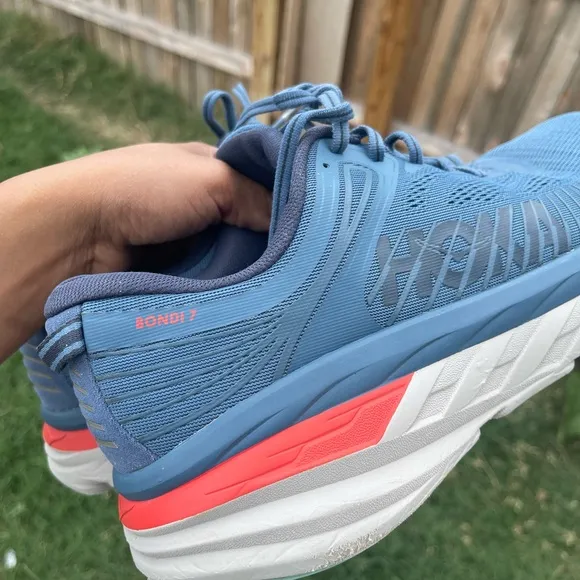 Size 11- Men’s Hoka One One Bondi 7 Wide Real Teal Outer Space