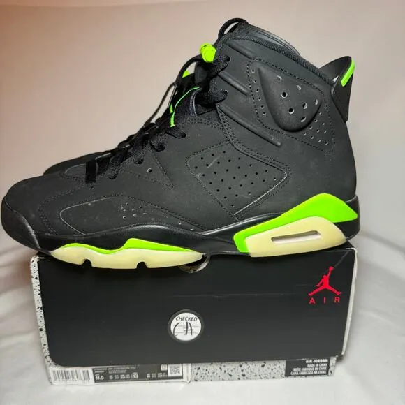 Size 11.5 - Nike Air Jordan 6 Retro Electric Green Men's Shoes