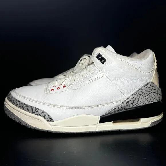 Size 12.5 - Nike Air Jordan 3 Retro White Cement Reimagined Men's Shoes