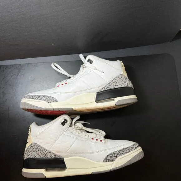 Size 12.5 - Nike Air Jordan 3 Retro White Cement Reimagined Men's Shoes
