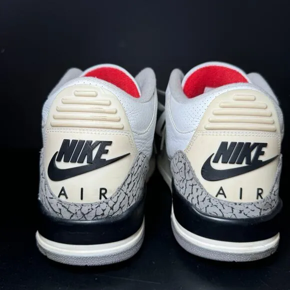 Size 12.5 - Nike Air Jordan 3 Retro White Cement Reimagined Men's Shoes