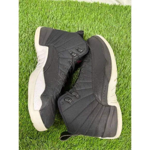 Size 13 Rare Nike Air Jordan 12 Retro Black White Neoprene 2016 130690-004 mens