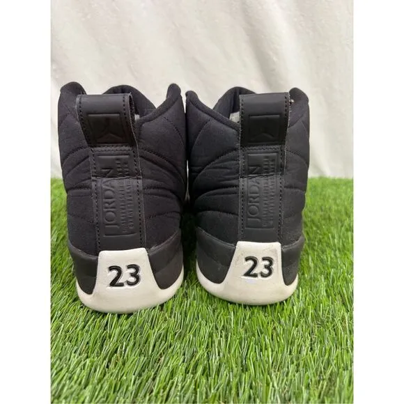 Size 13 Rare Nike Air Jordan 12 Retro Black White Neoprene 2016 130690-004 mens