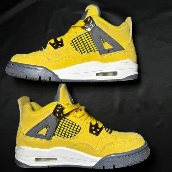 Size 4.5 - Nike Air Jordan 4 Retro GS Lightning 2021 Men's Shoes