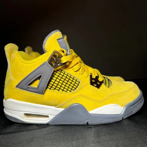 Size 4.5 - Nike Air Jordan 4 Retro GS Lightning 2021 Men's Shoes