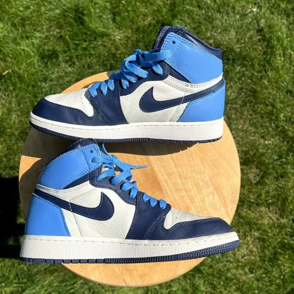 Size 5.5 - Nike Air Jordan 1 Retro High OG GS Obsidian Men's Shoes - Ships Now