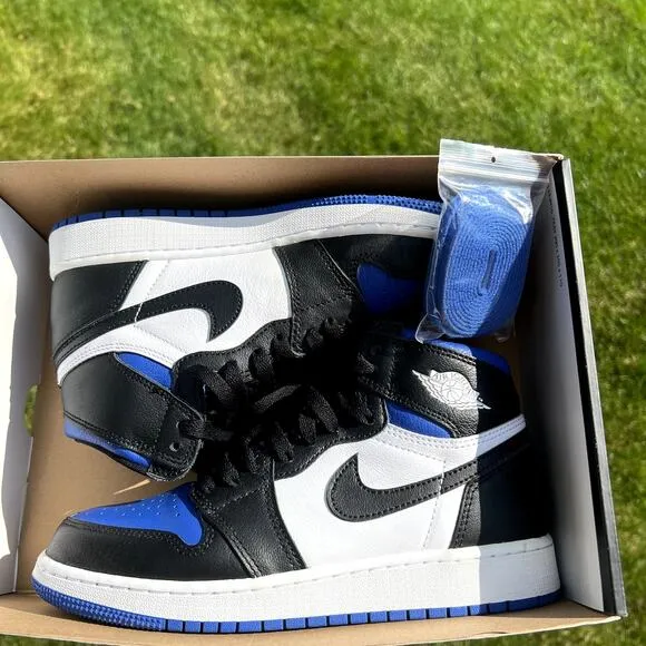 Size 5.5 - Nike Air Jordan 1 Retro High OG GS Royal Toe Men's Shoes - Ships Now