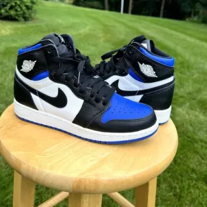 Size 5.5 - Nike Air Jordan 1 Retro High OG GS Royal Toe Men's Shoes - Ships Now