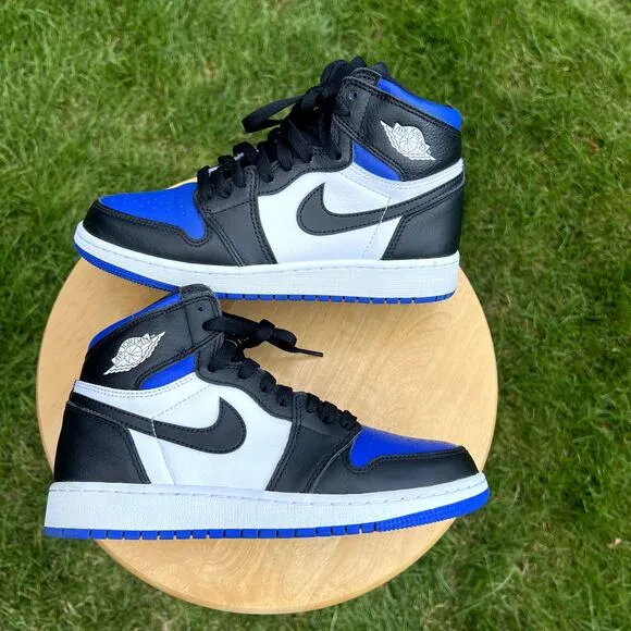 Size 5.5 - Nike Air Jordan 1 Retro High OG GS Royal Toe Men's Shoes - Ships Now