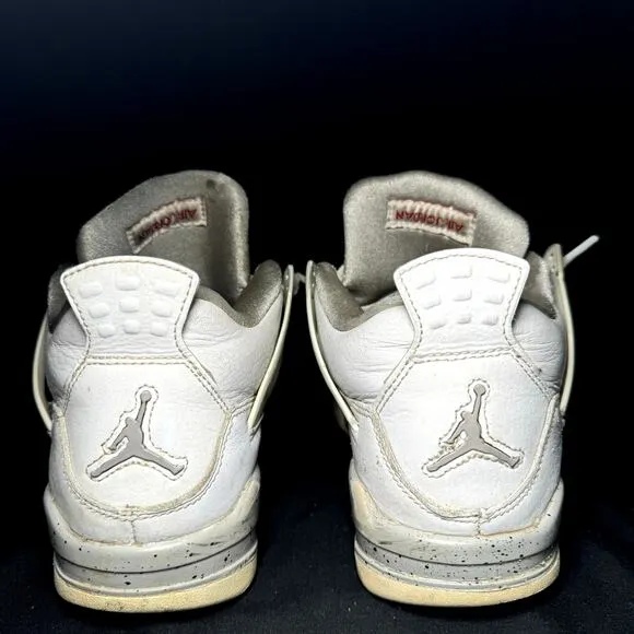 Size 5.5 - Nike Air Jordan 4 Retro GS White Oreo Men's Shoes