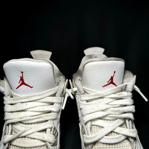 Size 5.5 - Nike Air Jordan 4 Retro GS White Oreo Men's Shoes