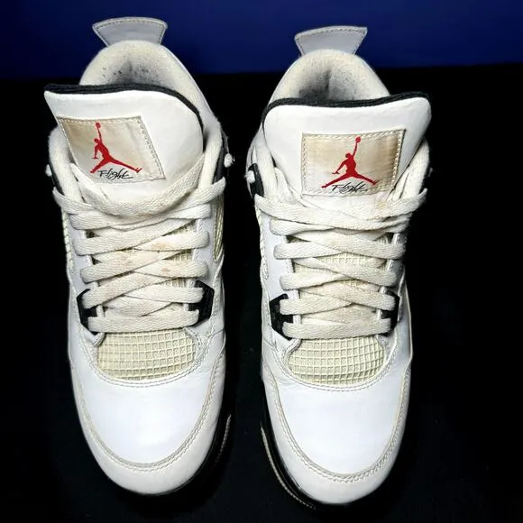Size 7 - Nike Air Jordan 4 Retro OG BG White Cement 2016 Men's Shoes