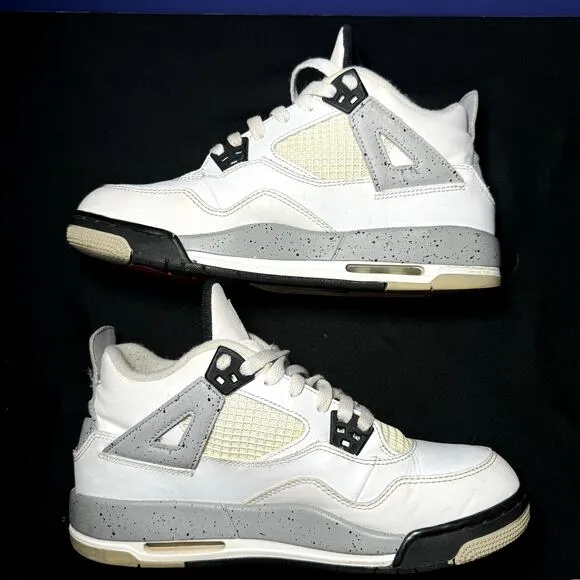 Size 7 - Nike Air Jordan 4 Retro OG BG White Cement 2016 Men's Shoes