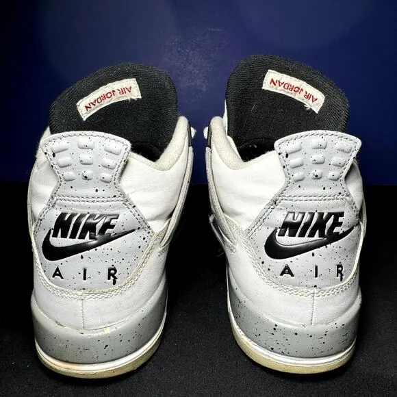 Size 7 - Nike Air Jordan 4 Retro OG BG White Cement 2016 Men's Shoes