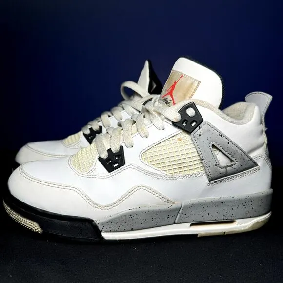 Size 7 - Nike Air Jordan 4 Retro OG BG White Cement 2016 Men's Shoes